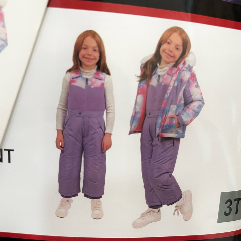 NEW Spyder 2Pc snow SET coat bibs girl 3T